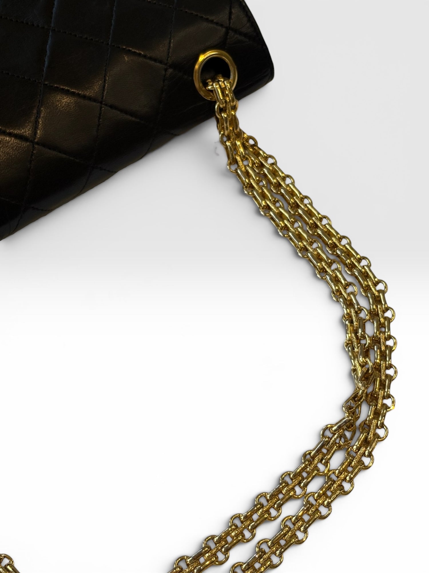 Chanel Classic Flap Bag (Medium) in Black Lambskin