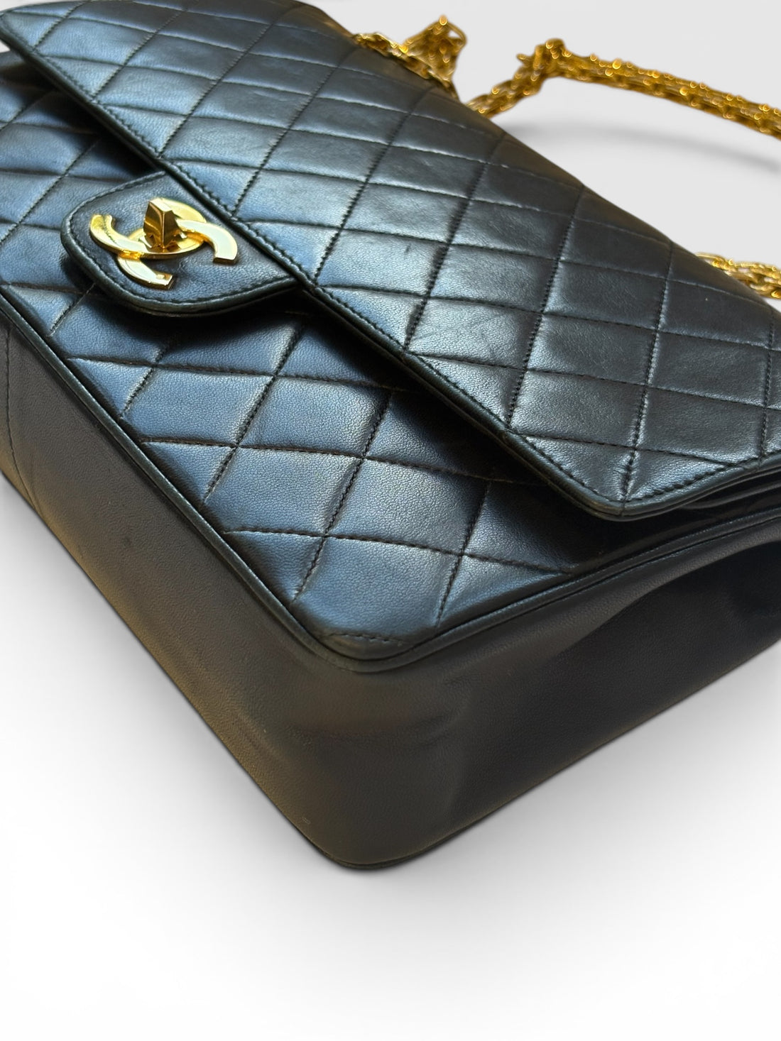 Chanel Classic Flap Bag (Medium) in Black Lambskin