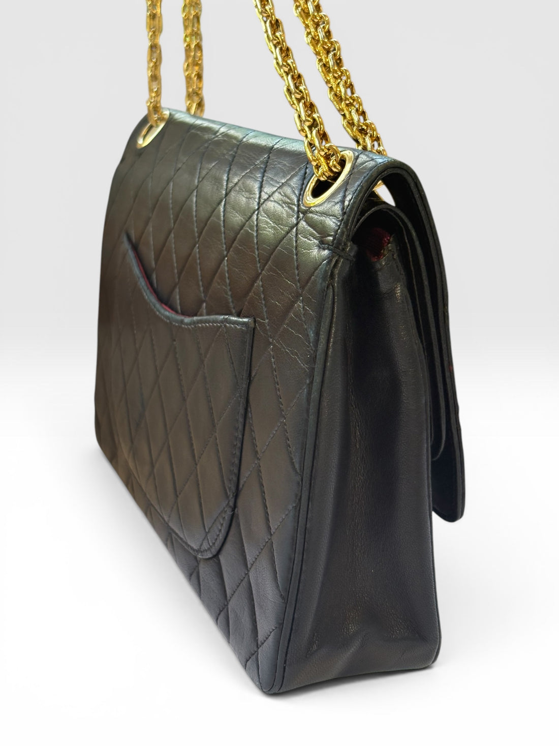 Chanel Classic Flap Bag (Medium) in Black Lambskin