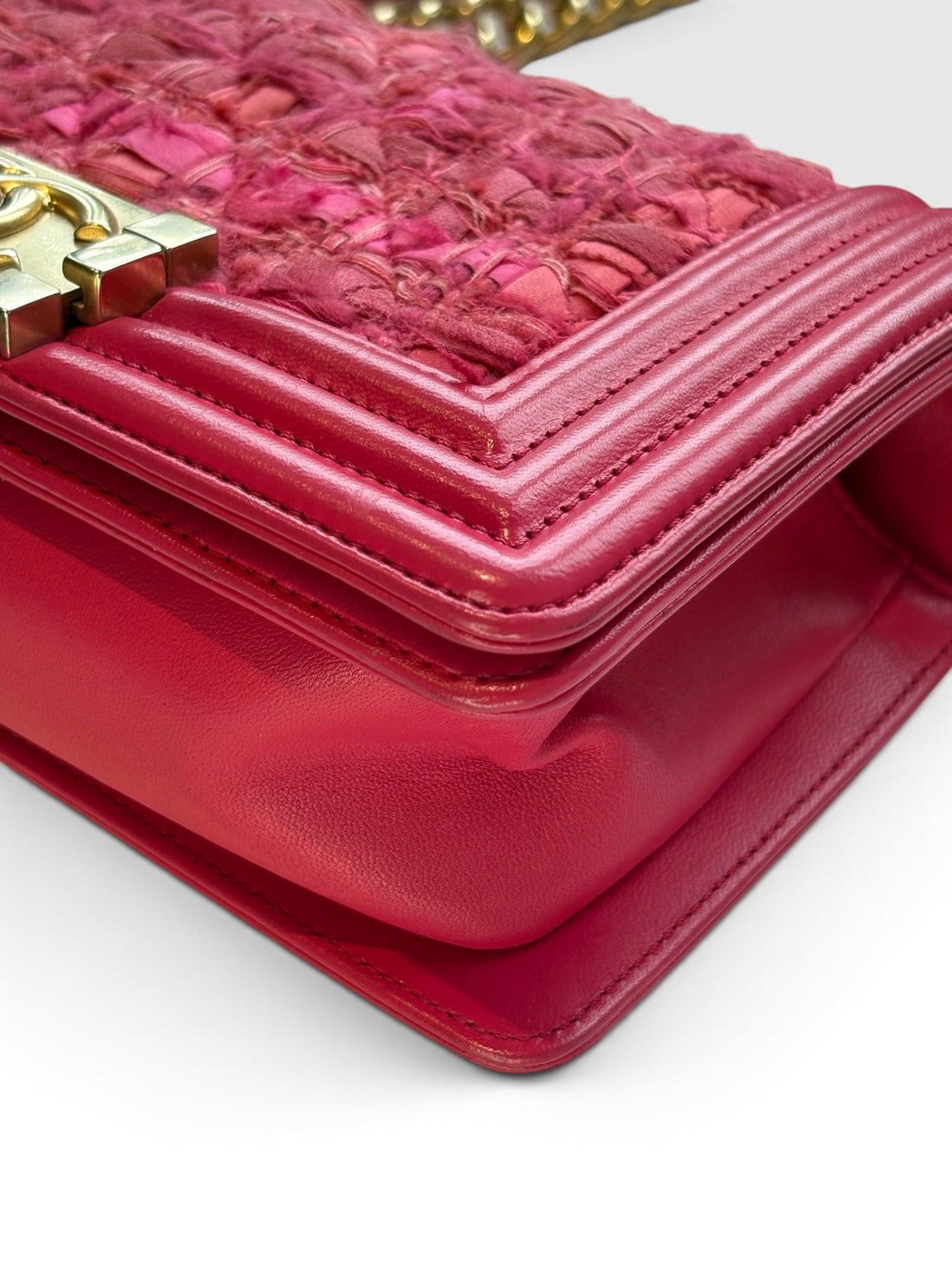 Chanel Boy Small in Pink Tweed and Lambskin