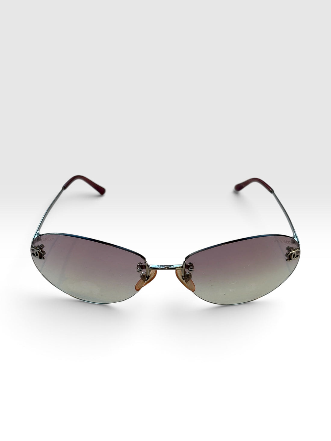 Chanel Rimless Oval Sunglasses