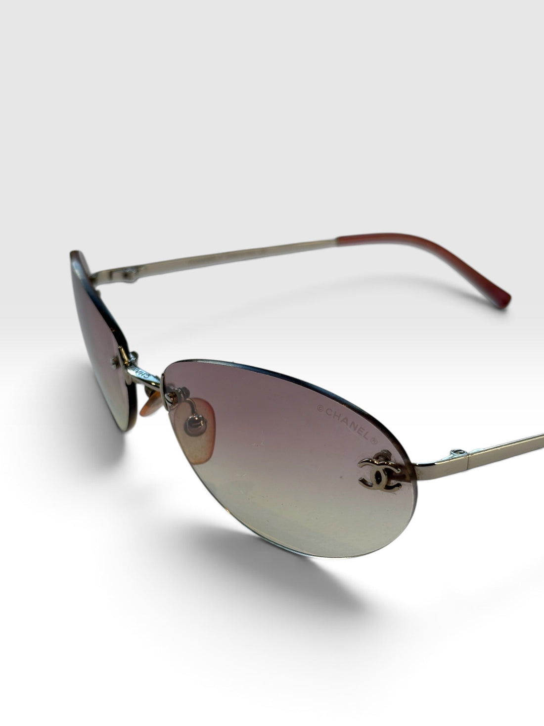 Chanel Rimless Oval Sunglasses