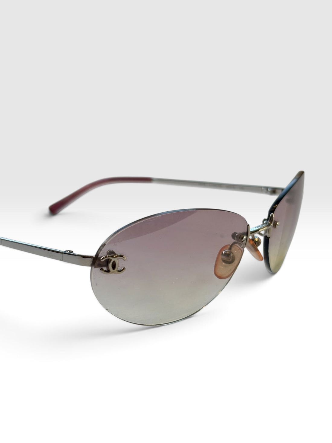 Chanel Rimless Oval Sunglasses