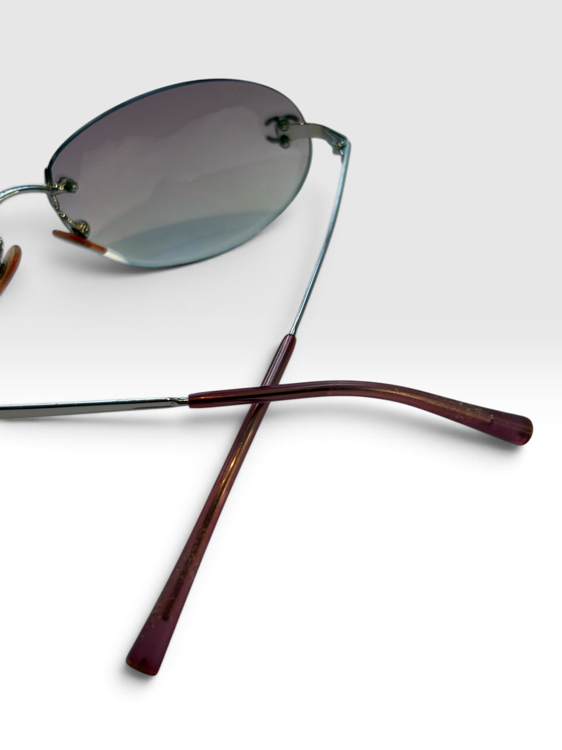 Chanel Rimless Oval Sunglasses