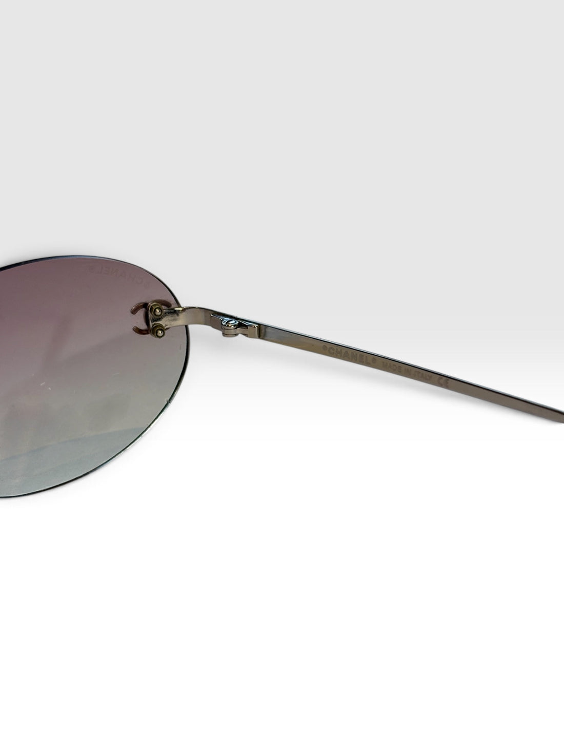Chanel Rimless Oval Sunglasses