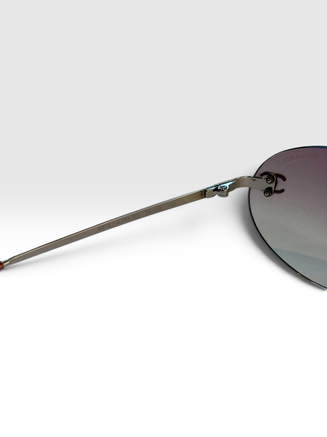Chanel Rimless Oval Sunglasses