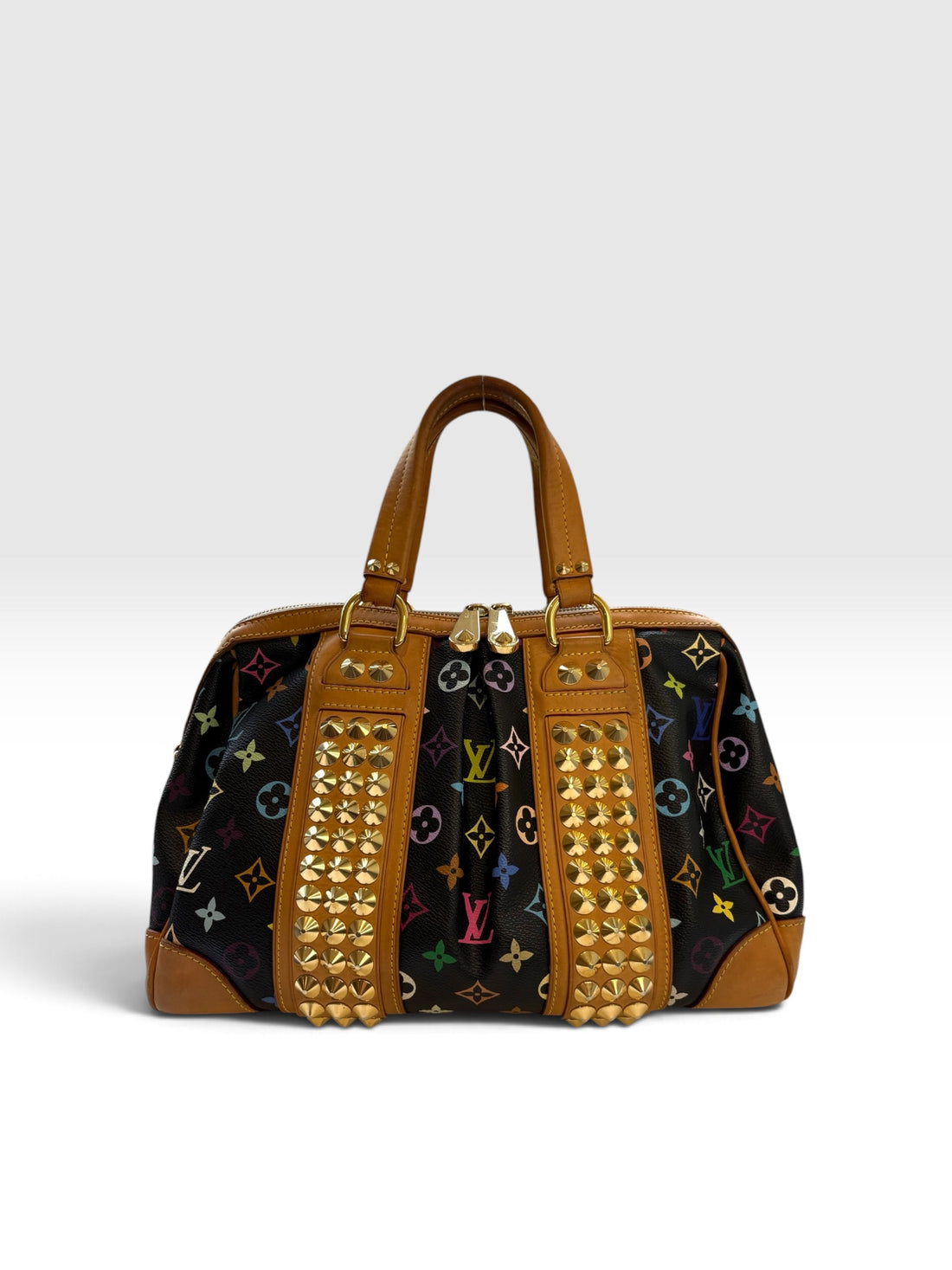 Louis Vuitton x Takashi Murakami Courtney in Black Multicolore Monogram