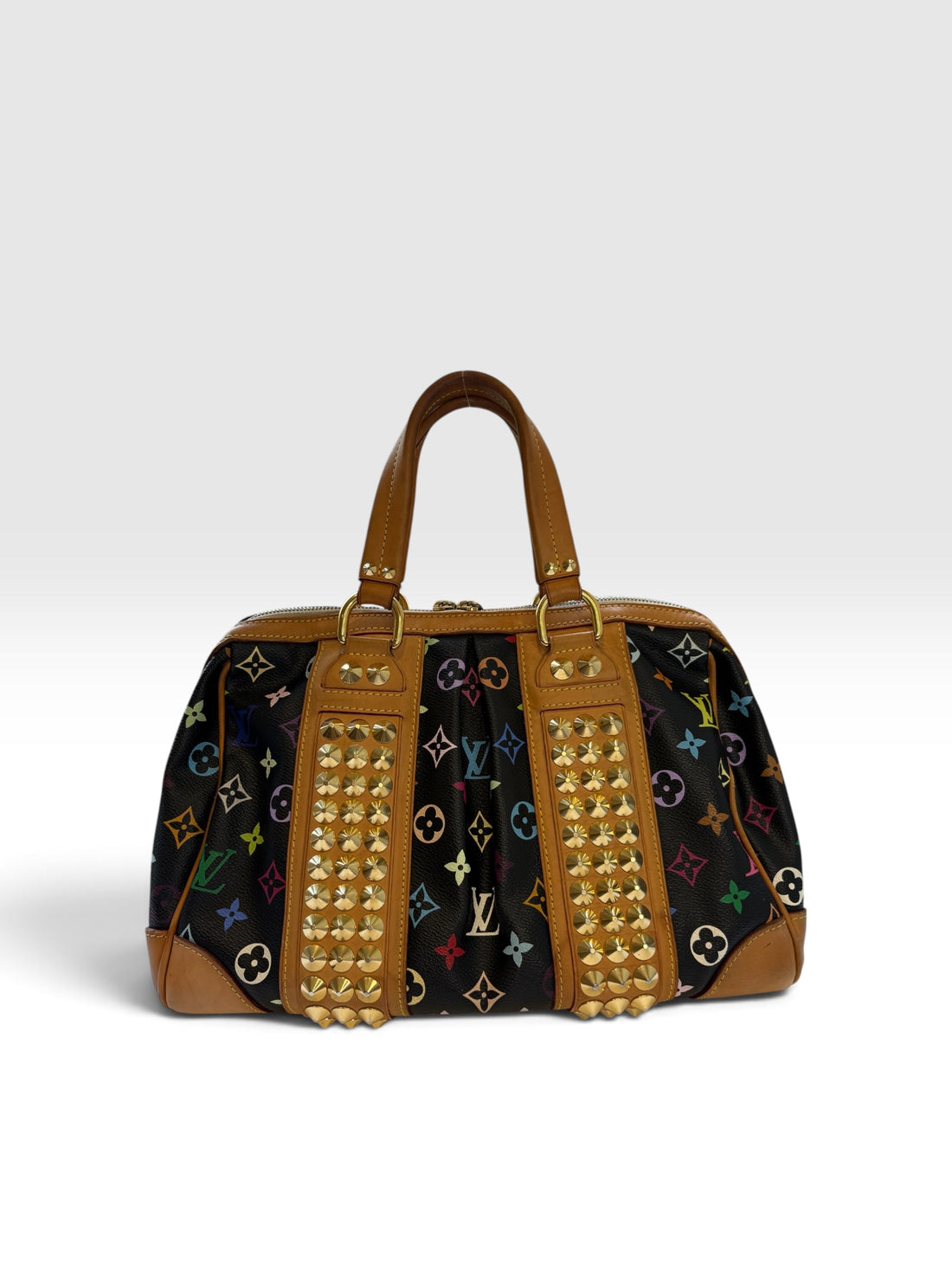 Louis Vuitton x Takashi Murakami Courtney in Black Multicolore Monogram