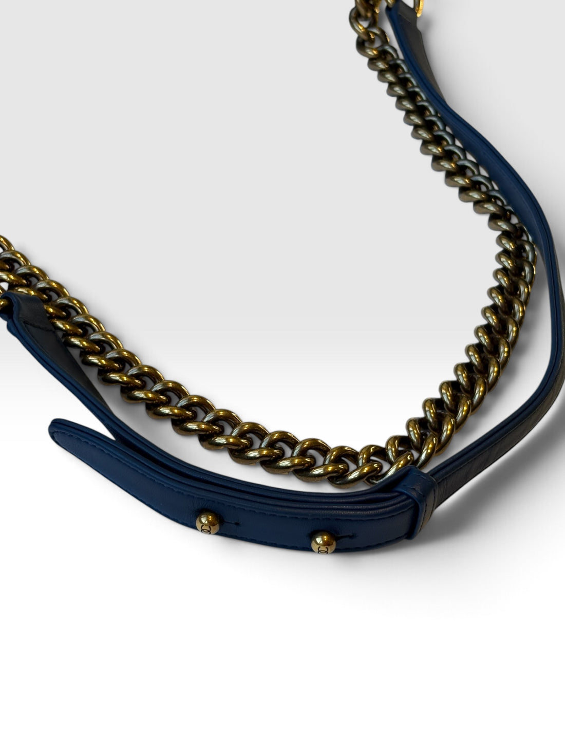 Chanel Boy Bag 25 in Denim Patchwork Chain