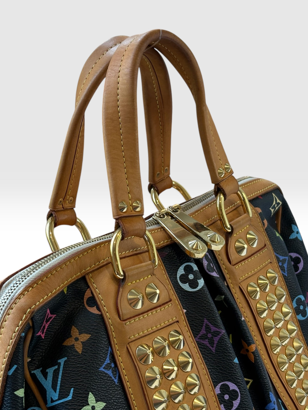 Louis Vuitton x Takashi Murakami Courtney in Black Multicolore Monogram