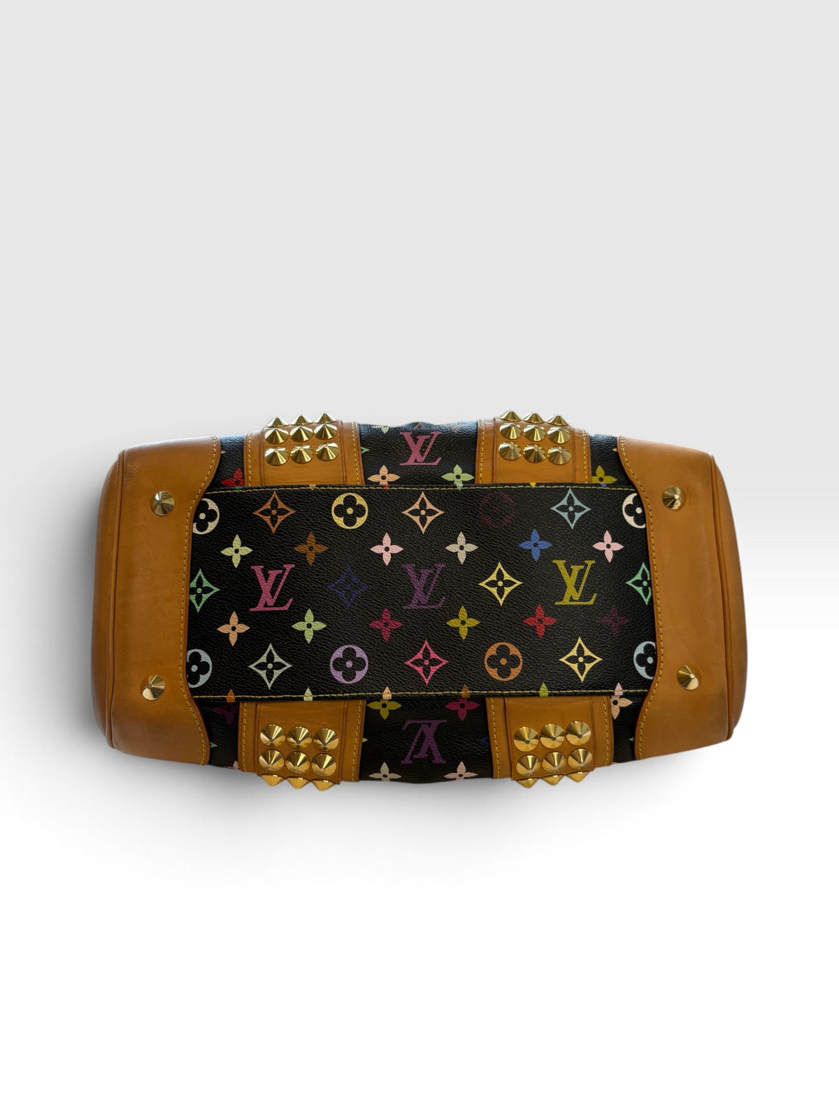 Louis Vuitton x Takashi Murakami Courtney in Black Multicolore Monogram