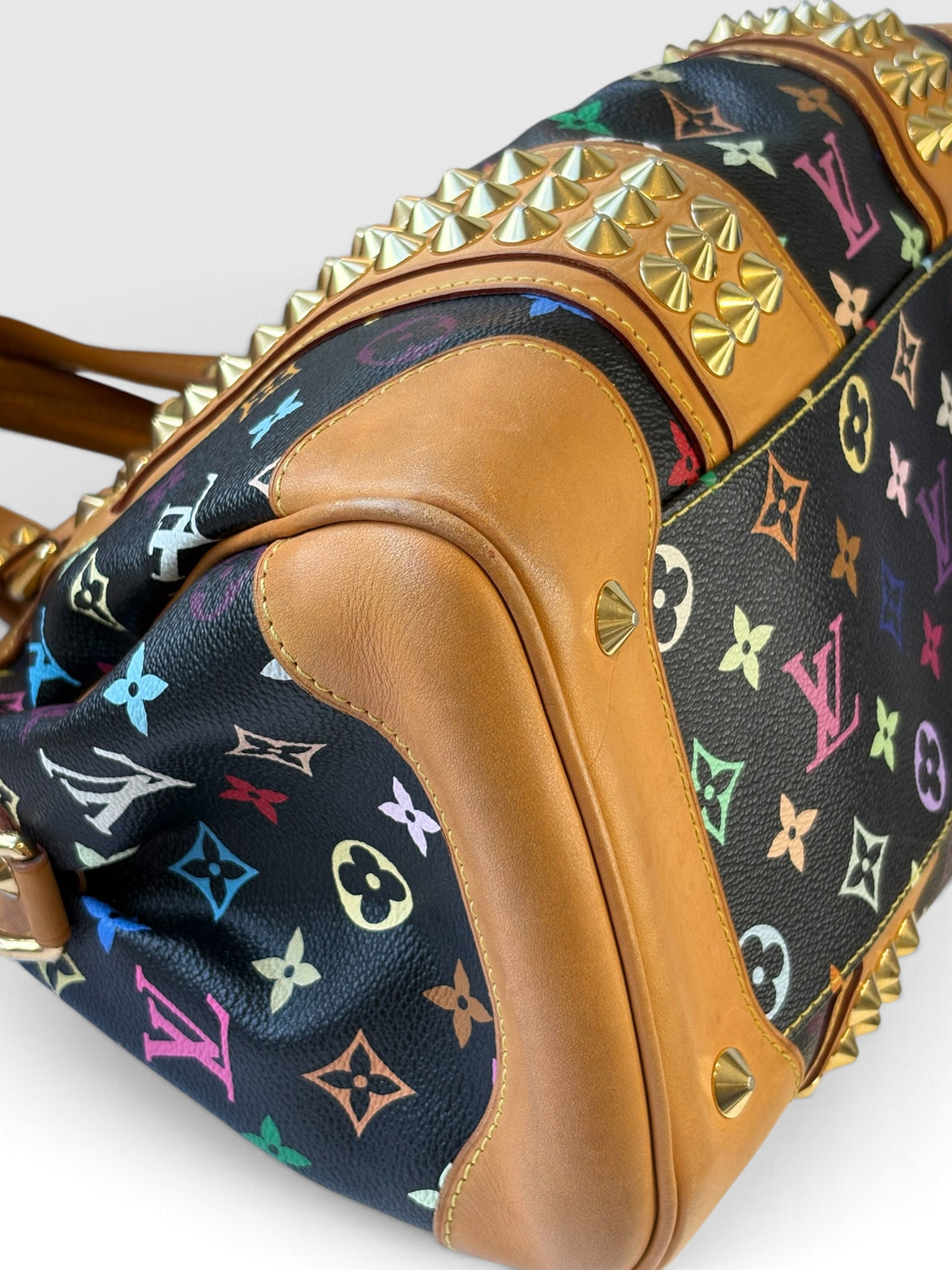 Louis Vuitton x Takashi Murakami Courtney in Black Multicolore Monogram