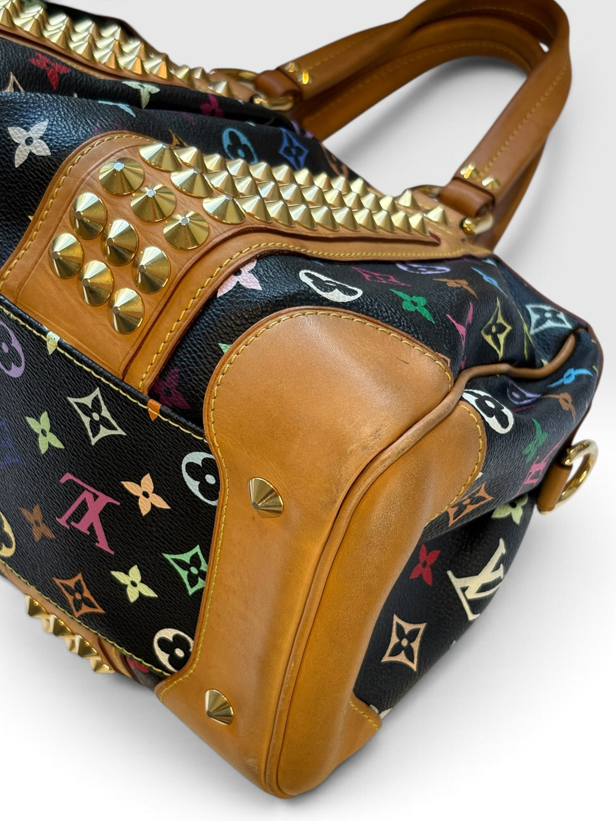 Louis Vuitton x Takashi Murakami Courtney in Black Multicolore Monogram